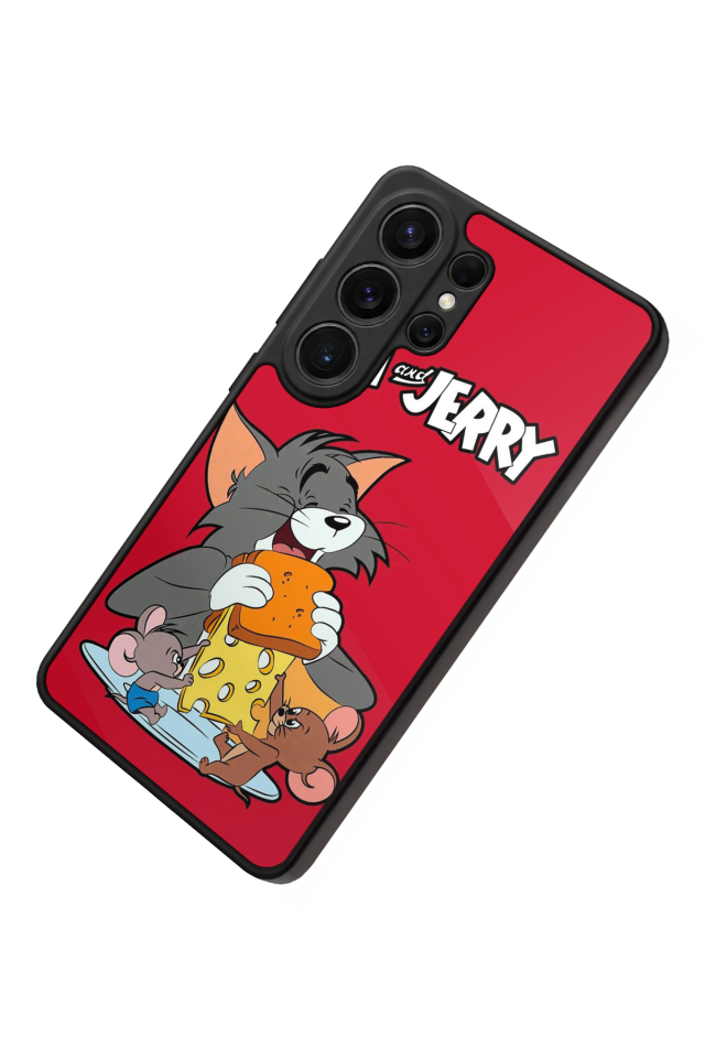 Samsung Galaxy S26 Ultra Uyumlu Tom And Jerry Tasarımlı Glossy Premium Kılıf