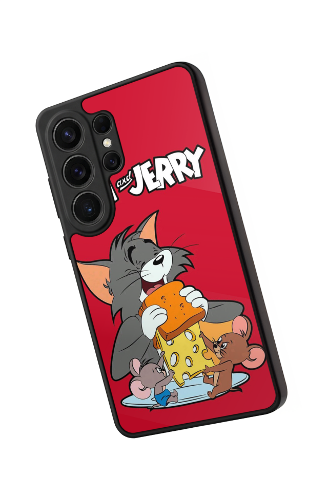 Samsung Galaxy S26 Ultra Uyumlu Tom And Jerry Tasarımlı Glossy Premium Kılıf