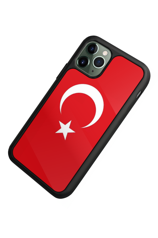 iPhone 11 Pro Max Uyumlu Türk Bayragi Tasarımlı Glossy Premium Kılıf
