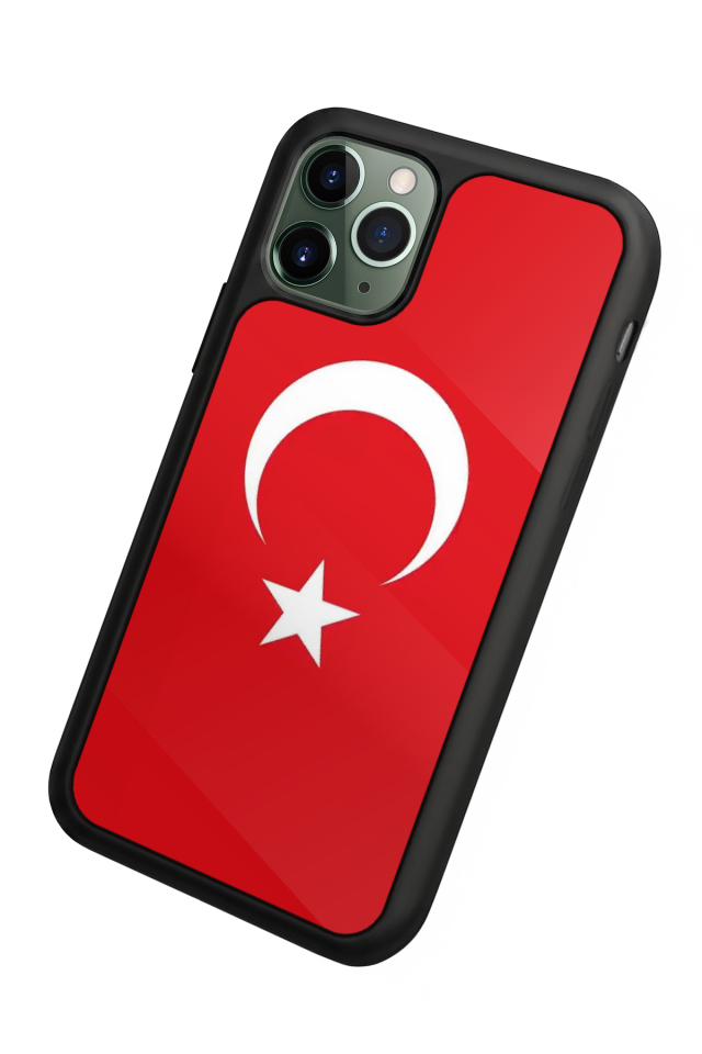iPhone 11 Pro Max Uyumlu Türk Bayragi Tasarımlı Glossy Premium Kılıf