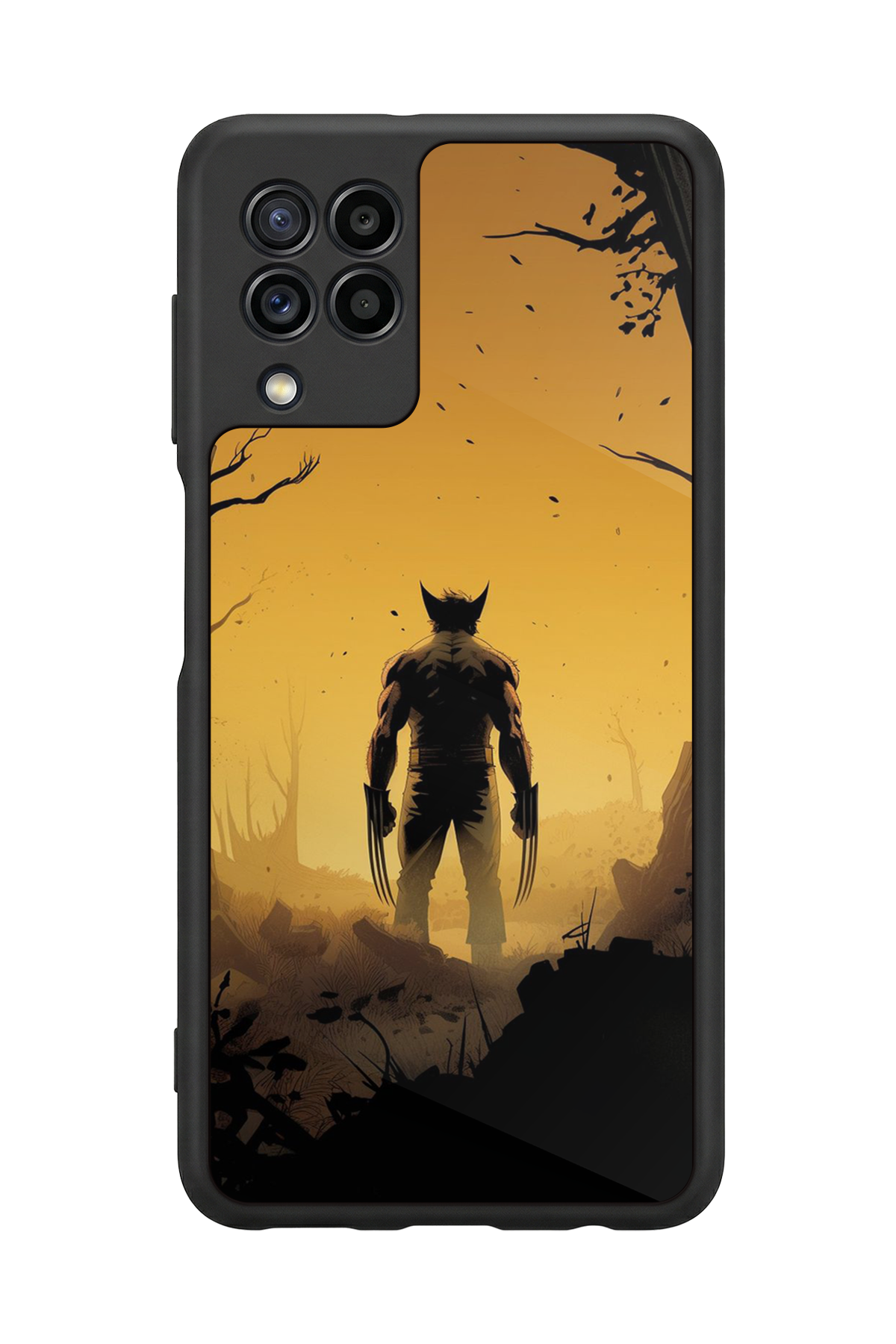 Samsung Galaxy M22 Uyumlu Wolverine Tasarımlı Glossy Premium Kılıf