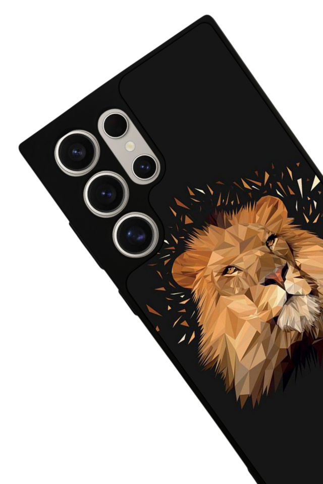 Samsung Galaxy S23 Ultra Uyumlu Aslan Tasarımlı Glossy Premium Kılıf
