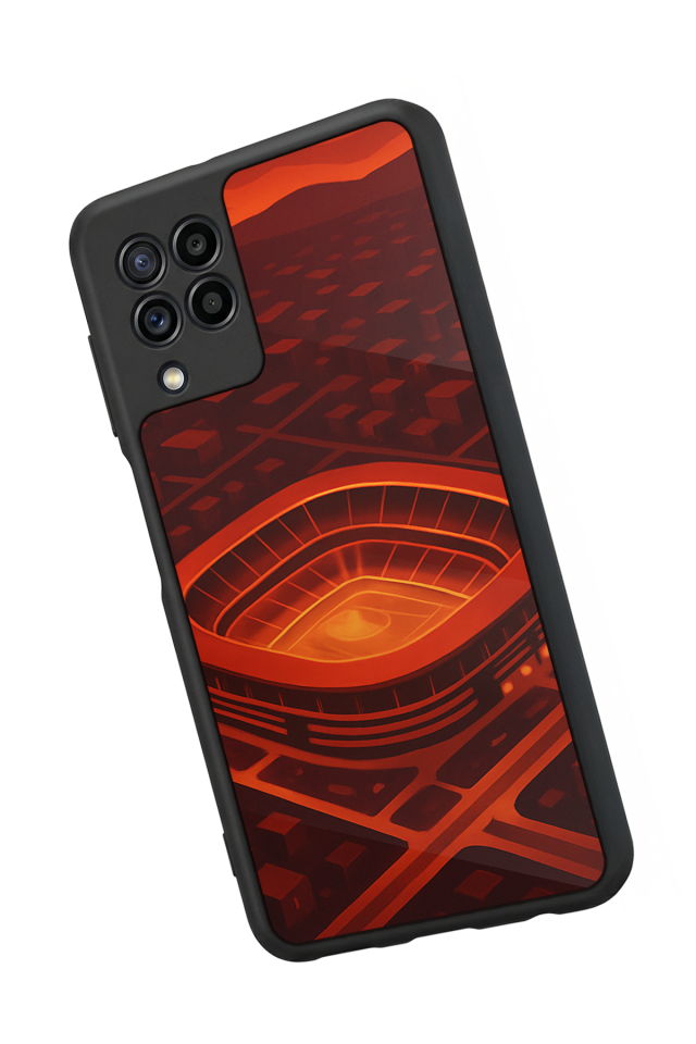 Samsung Galaxy M22 Uyumlu Aslan Tasarımlı Glossy Premium Kılıf