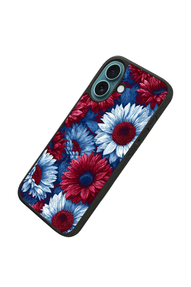 iPhone 16 Plus Uyumlu Cicek Tasarımlı Glossy Premium Kılıf