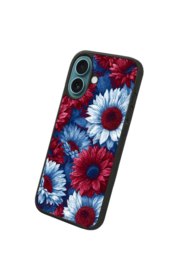 iPhone 16 Plus Uyumlu Cicek Tasarımlı Glossy Premium Kılıf