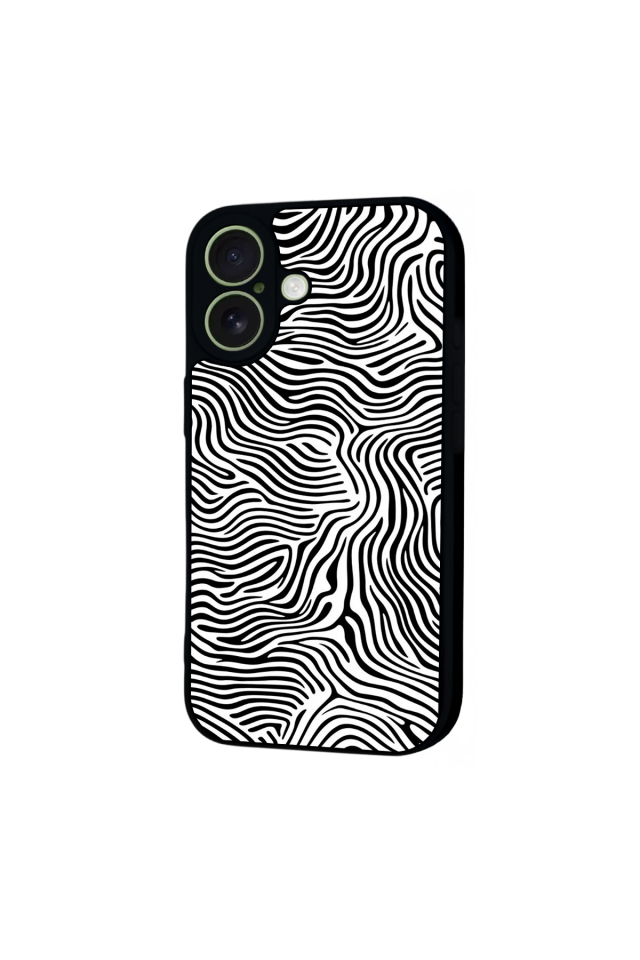 iPhone 17 Uyumlu Çizgi Sanatı Tasarımlı Glossy Premium Kılıf