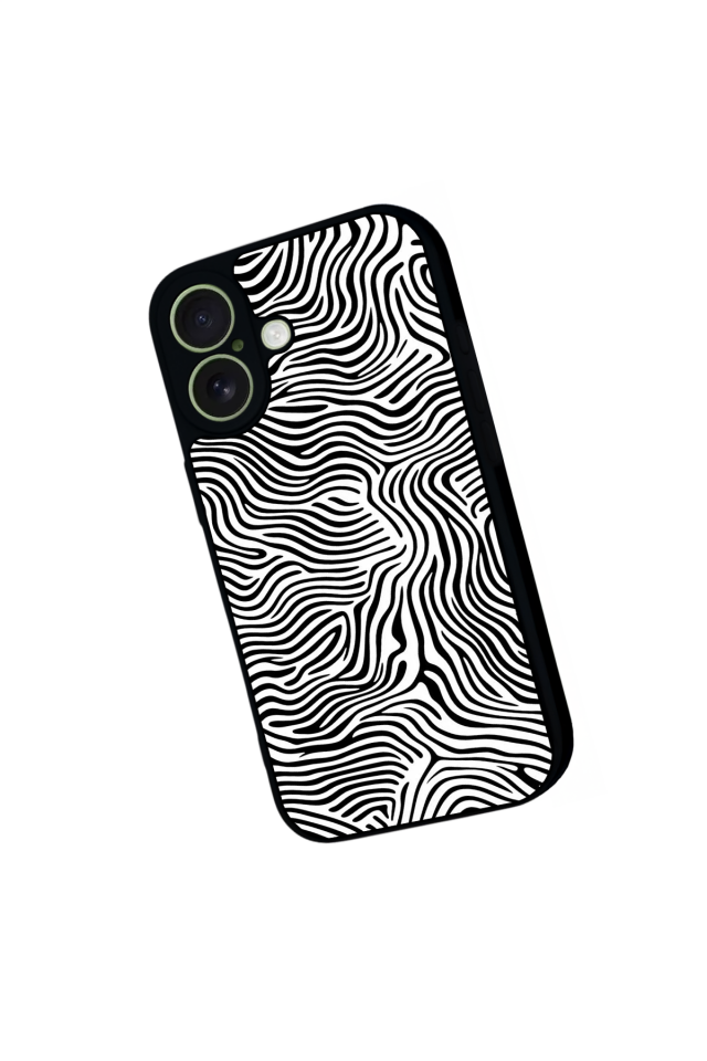 iPhone 17 Uyumlu Çizgi Sanatı Tasarımlı Glossy Premium Kılıf