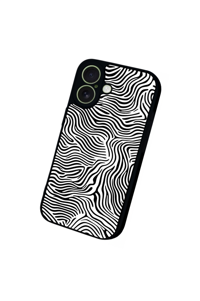 iPhone 17 Uyumlu Çizgi Sanatı Tasarımlı Glossy Premium Kılıf