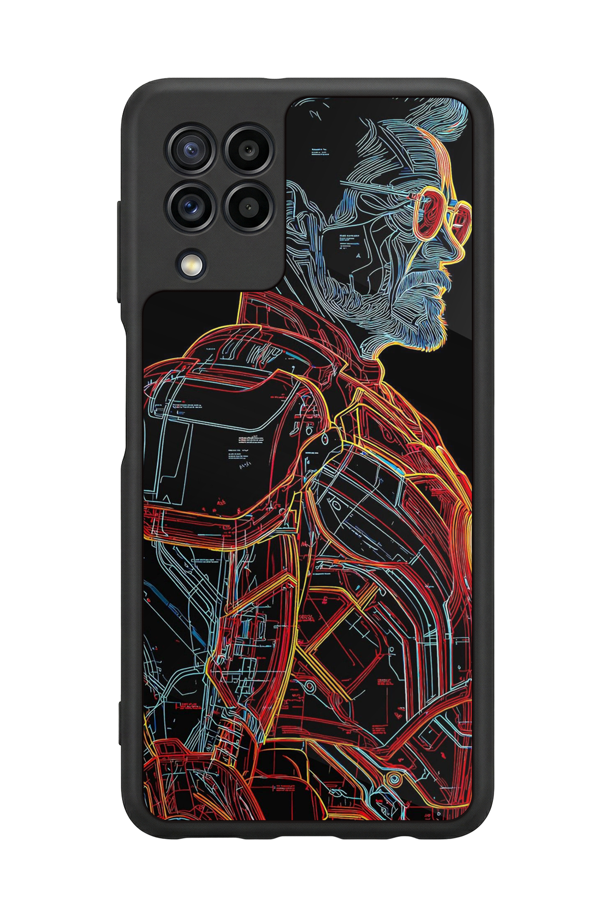 Samsung Galaxy M32 Uyumlu Iron Man ( Demir Adam ) Tasarımlı Glossy Premium Kılıf