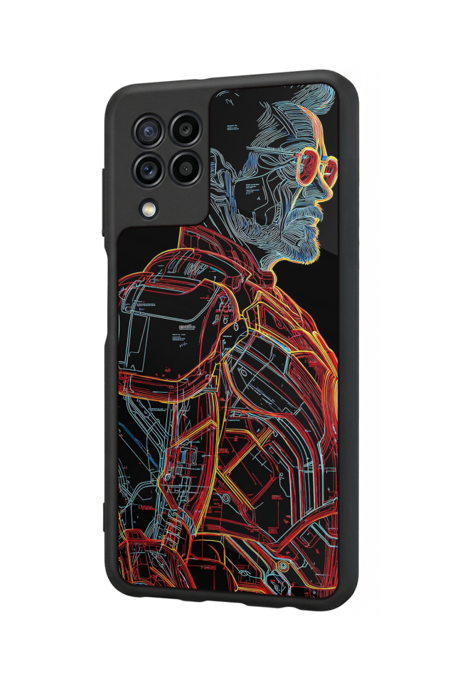 Samsung Galaxy M32 Uyumlu Iron Man ( Demir Adam ) Tasarımlı Glossy Premium Kılıf
