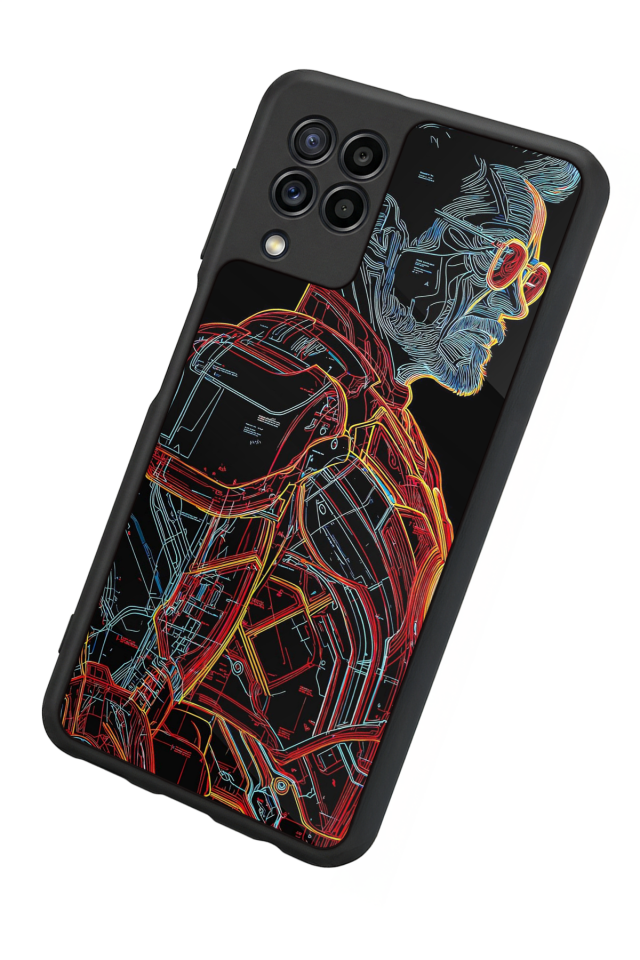 Samsung Galaxy M32 Uyumlu Iron Man ( Demir Adam ) Tasarımlı Glossy Premium Kılıf