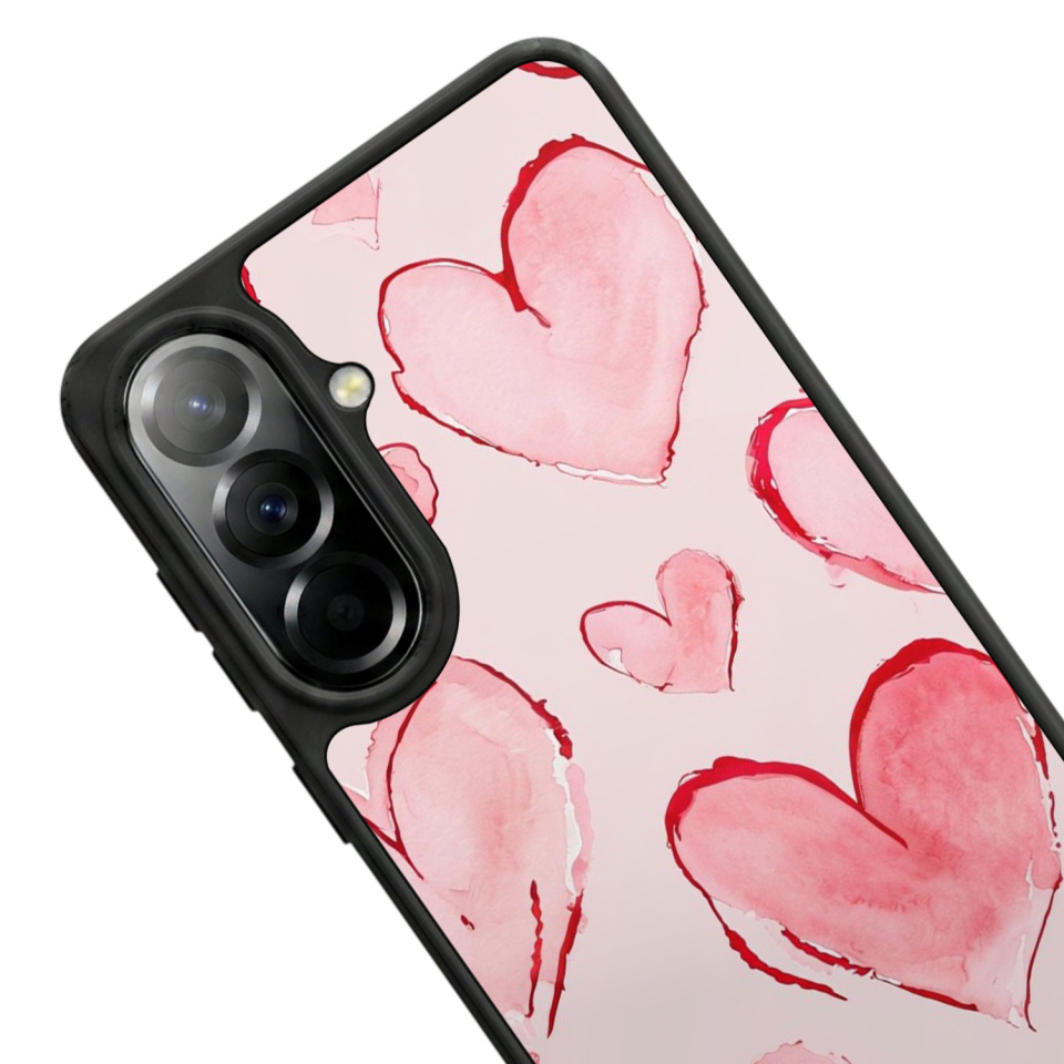 Samsung Galaxy A57 Uyumlu Kalp Love Tasarımlı Glossy Premium Kılıf