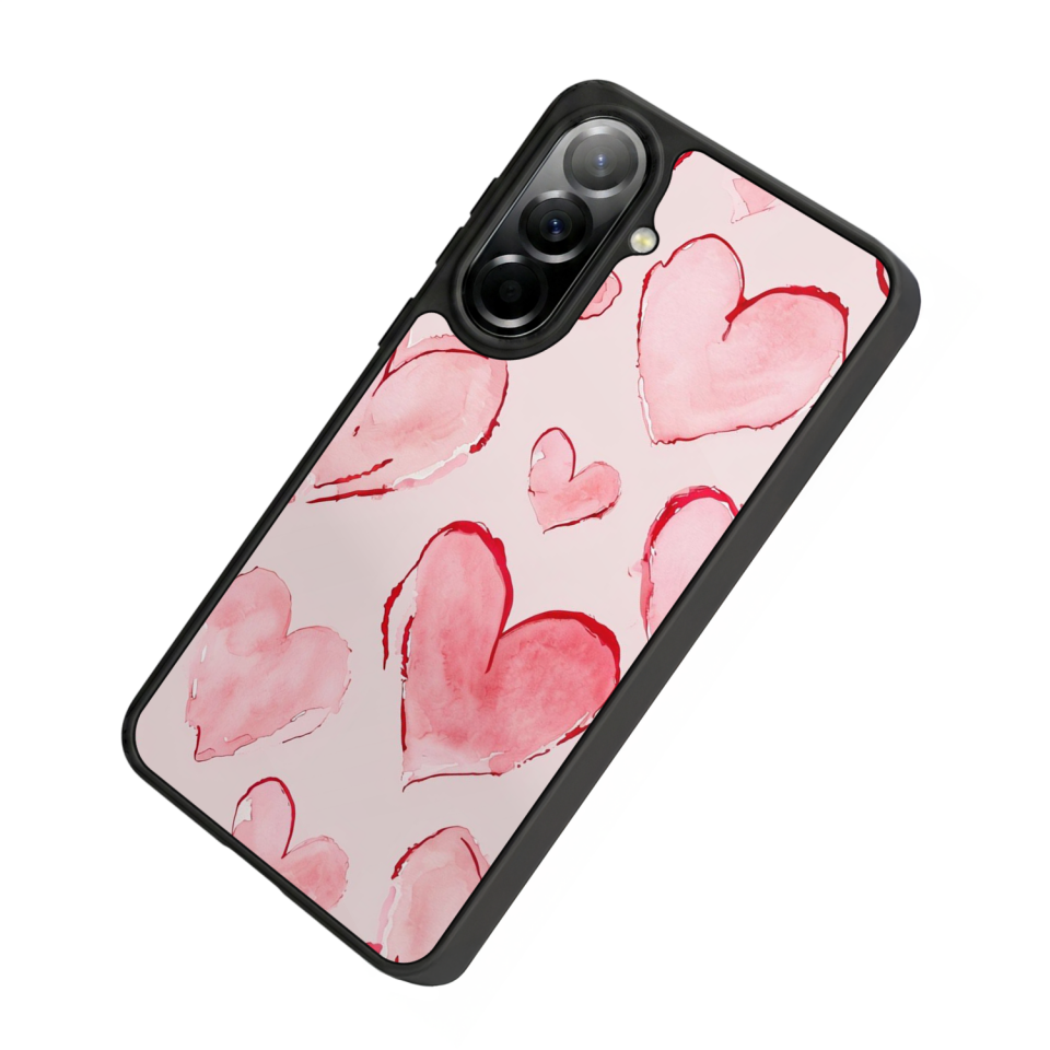 Samsung Galaxy A57 Uyumlu Kalp Love Tasarımlı Glossy Premium Kılıf