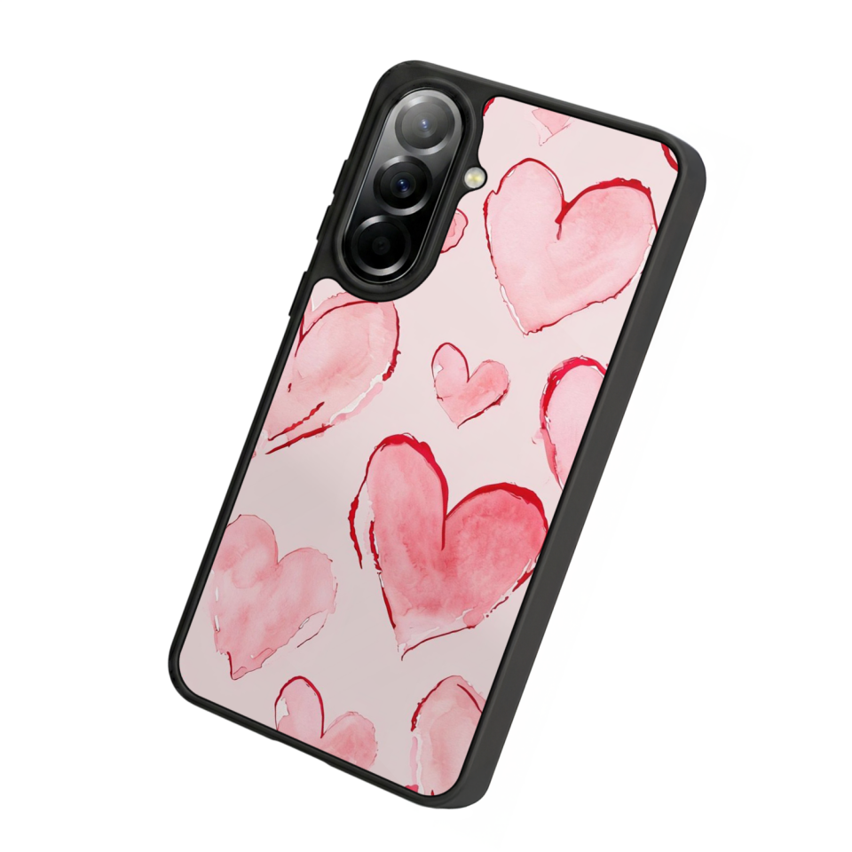 Samsung Galaxy A57 Uyumlu Kalp Love Tasarımlı Glossy Premium Kılıf