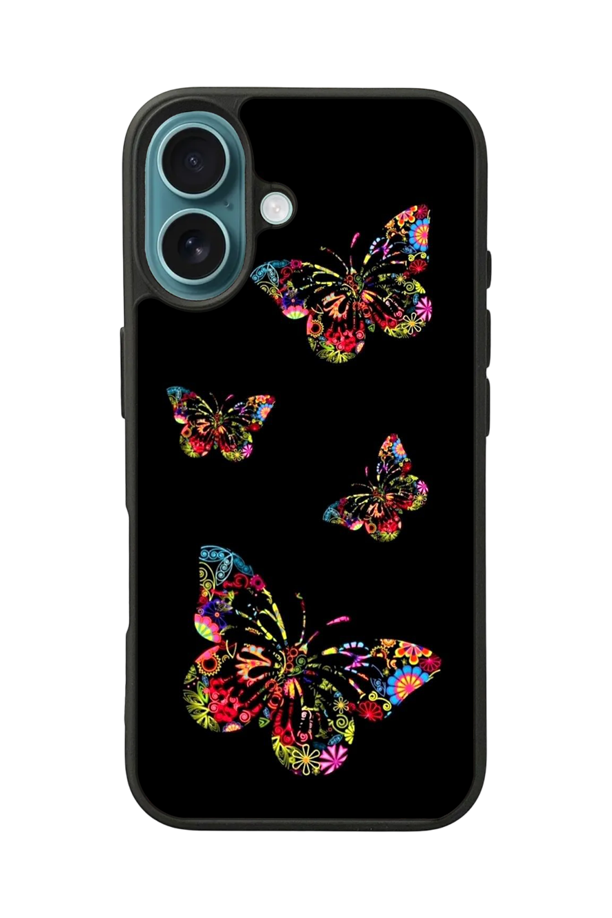 iPhone 16 Uyumlu Kelebek Tasarımlı Glossy Premium Kılıf
