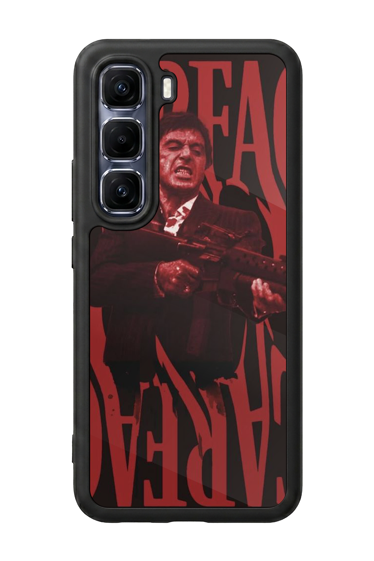 Infinix Hot 60 Pro Plus Uyumlu Scarface Tasarımlı Glossy Premium Kılıf
