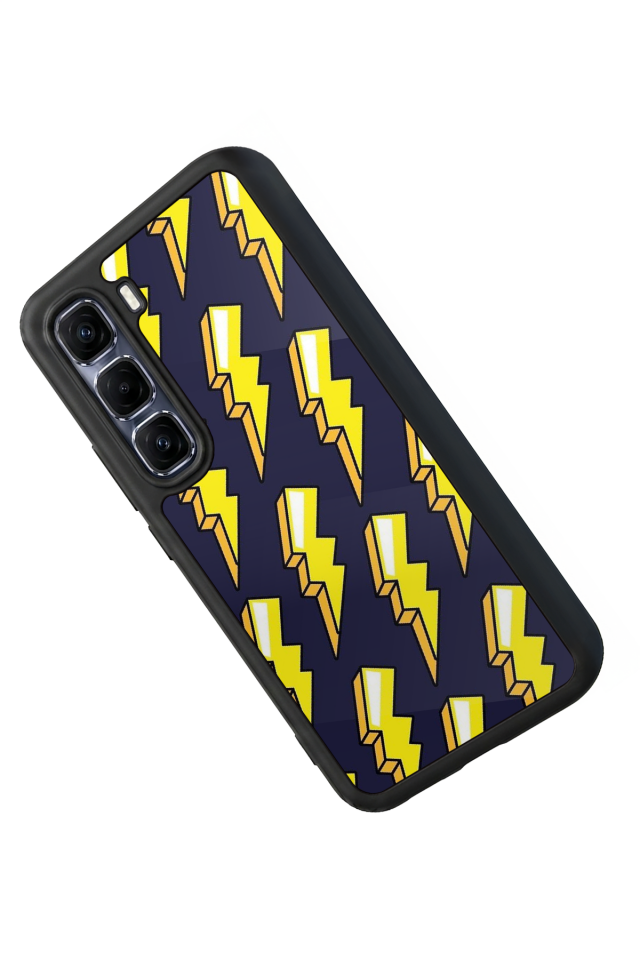 Infinix Hot 60 Pro Plus Uyumlu Simsek Tasarımlı Glossy Premium Kılıf