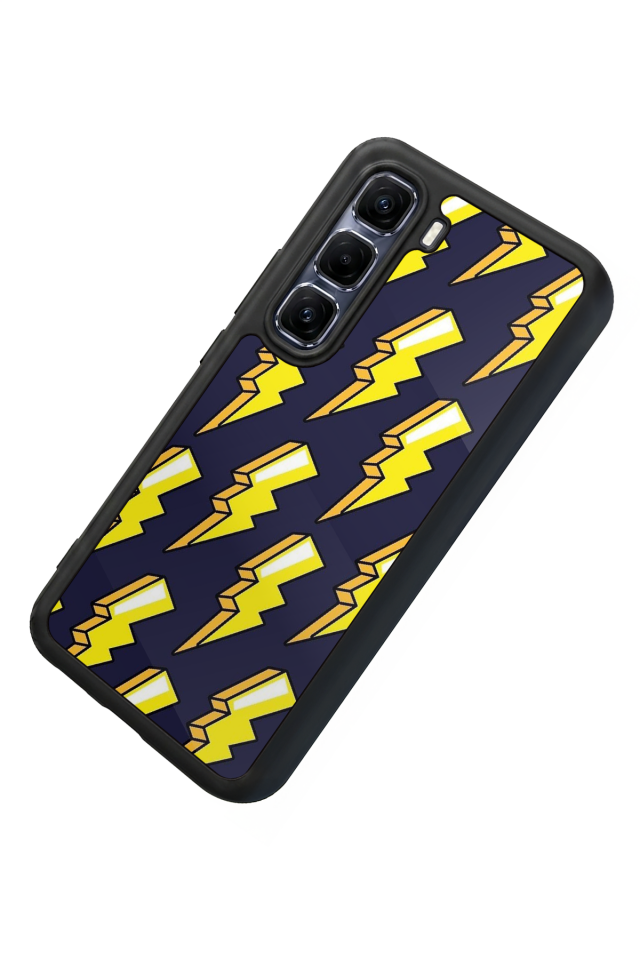 Infinix Hot 60 Pro Plus Uyumlu Simsek Tasarımlı Glossy Premium Kılıf