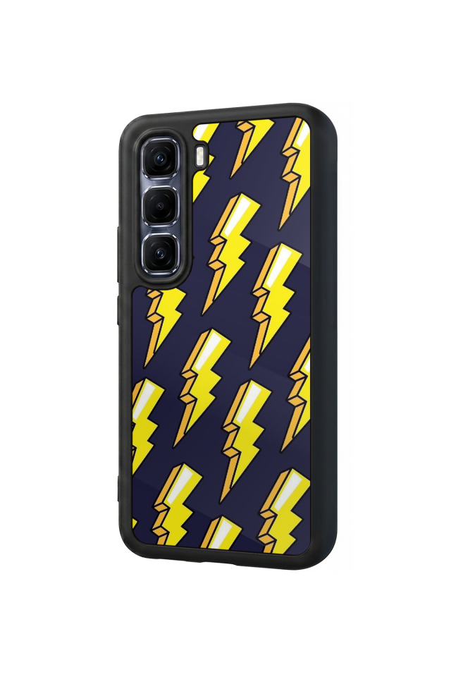 Infinix Hot 60 Pro Plus Uyumlu Simsek Tasarımlı Glossy Premium Kılıf