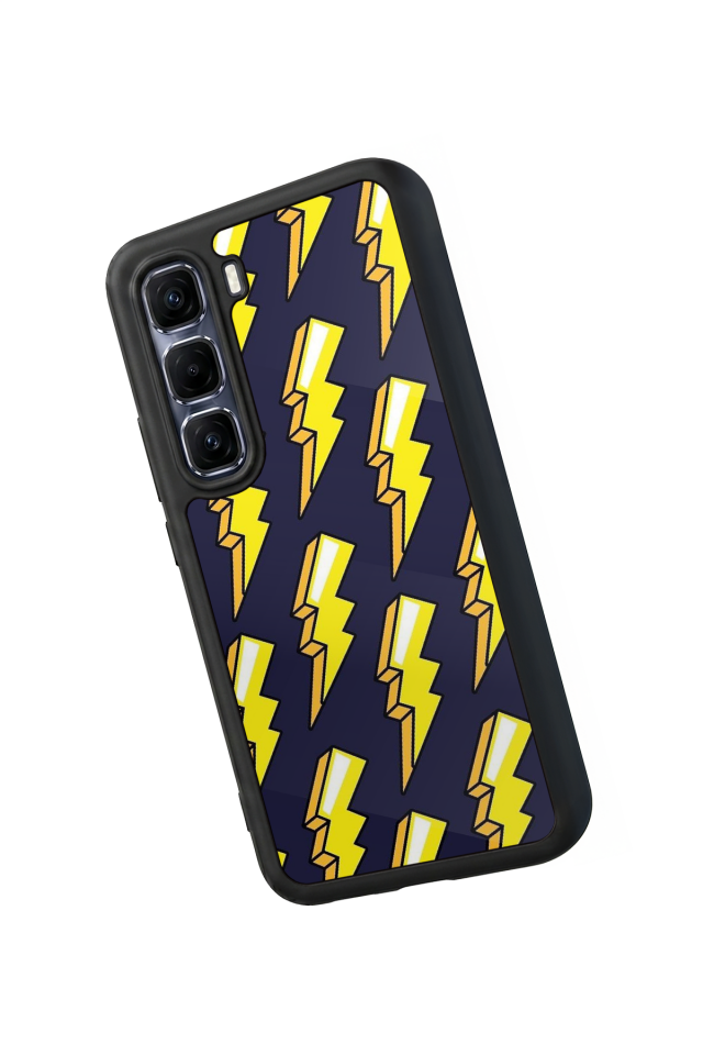 Infinix Hot 60 Pro Plus Uyumlu Simsek Tasarımlı Glossy Premium Kılıf