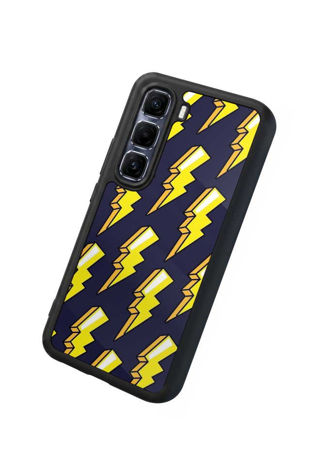 Infinix Hot 60 Pro Plus Uyumlu Simsek Tasarımlı Glossy Premium Kılıf