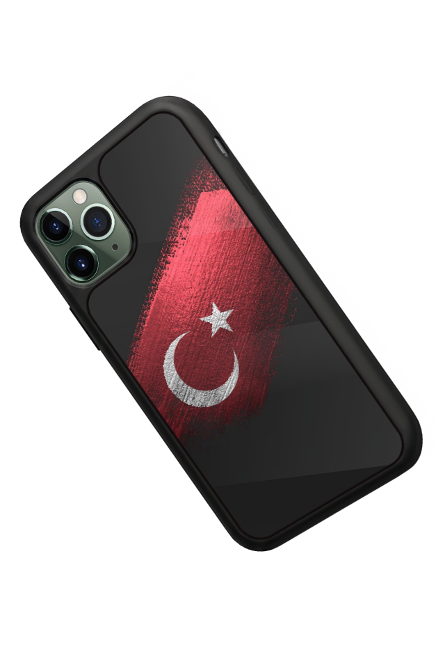 iPhone 11 Pro Max Uyumlu Türk Bayragi Tasarımlı Glossy Premium Kılıf