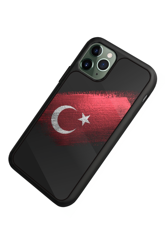 iPhone 11 Pro Max Uyumlu Türk Bayragi Tasarımlı Glossy Premium Kılıf