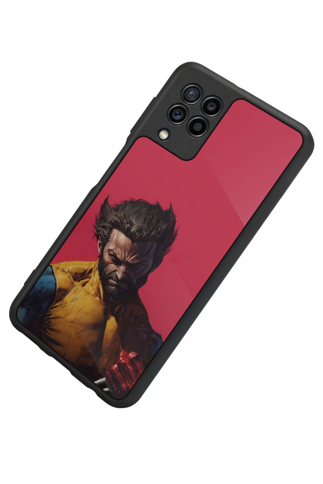 Samsung Galaxy M22 Uyumlu Wolverine Tasarımlı Glossy Premium Kılıf