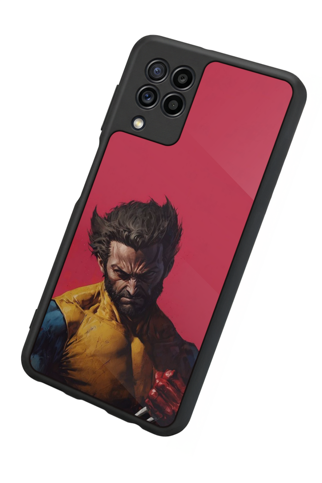 Samsung Galaxy M22 Uyumlu Wolverine Tasarımlı Glossy Premium Kılıf