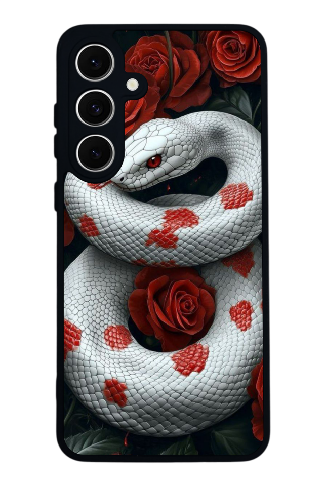 Samsung Galaxy S24 FE Uyumlu Yılan Tasarımlı Glossy Premium Kılıf