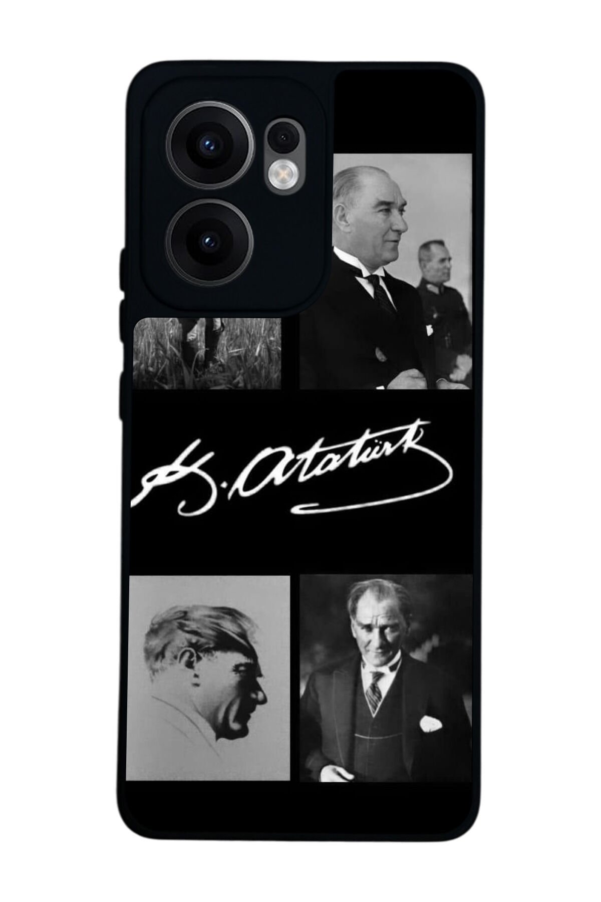 Oppo Reno 13F Uyumlu Mustafa Kemal Ataturk Tasarımlı Glossy Premium Kılıf
