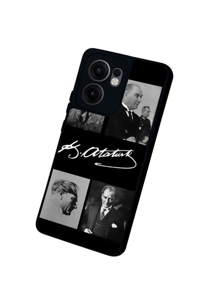 Oppo Reno 13F Uyumlu Mustafa Kemal Ataturk Tasarımlı Glossy Premium Kılıf
