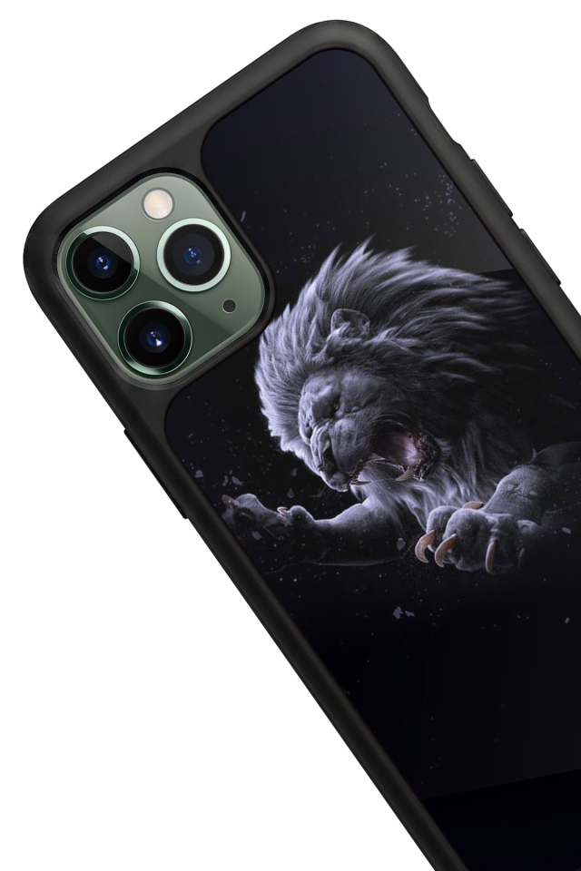 iPhone 11 Pro Uyumlu Aslan Tasarımlı Glossy Premium Kılıf