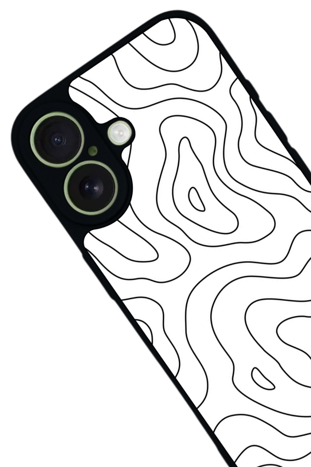 iPhone 17 Uyumlu Çizgi Sanatı Tasarımlı Glossy Premium Kılıf