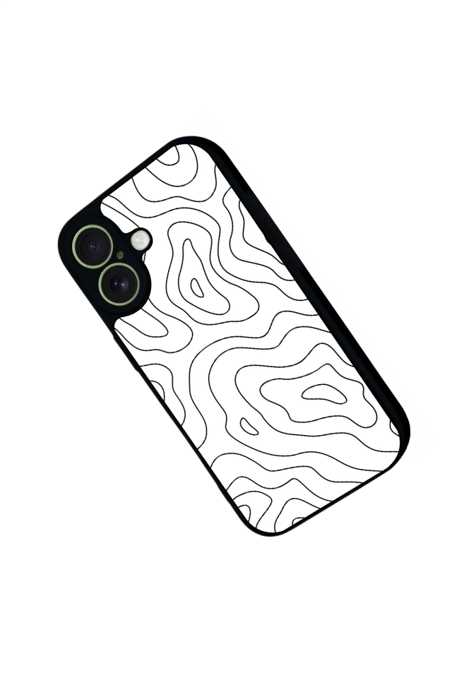 iPhone 17 Uyumlu Çizgi Sanatı Tasarımlı Glossy Premium Kılıf