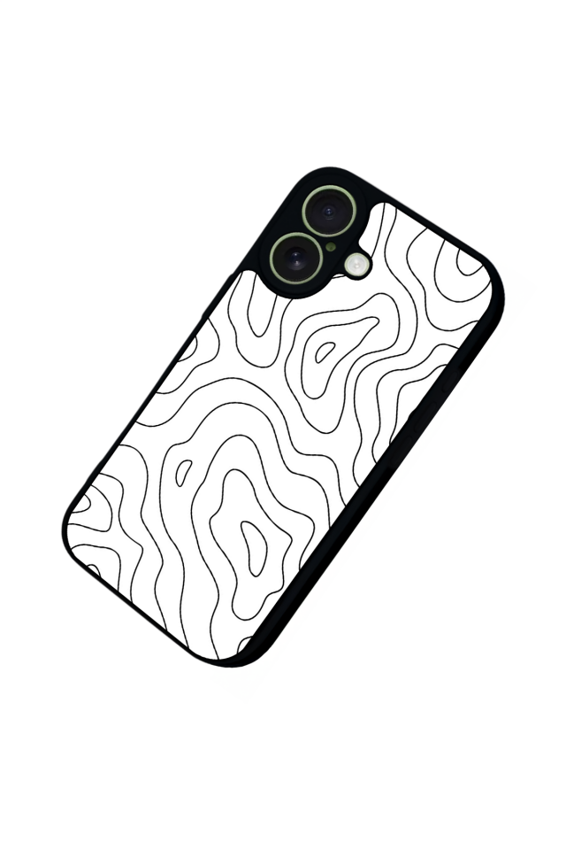 iPhone 17 Uyumlu Çizgi Sanatı Tasarımlı Glossy Premium Kılıf