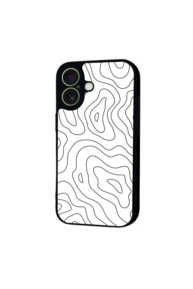 iPhone 17 Uyumlu Çizgi Sanatı Tasarımlı Glossy Premium Kılıf