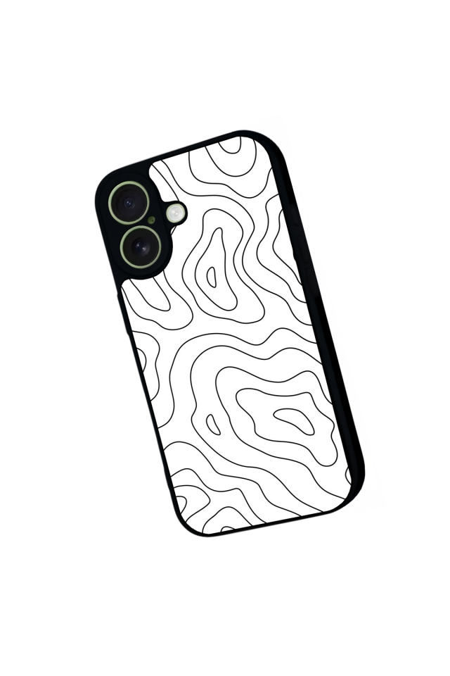 iPhone 17 Uyumlu Çizgi Sanatı Tasarımlı Glossy Premium Kılıf