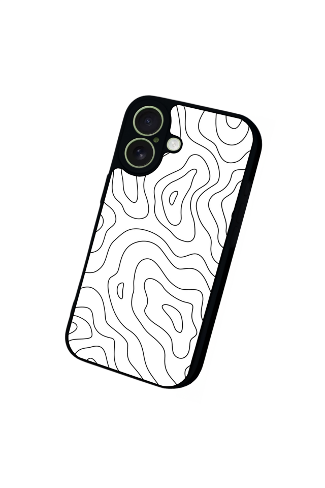 iPhone 17 Uyumlu Çizgi Sanatı Tasarımlı Glossy Premium Kılıf