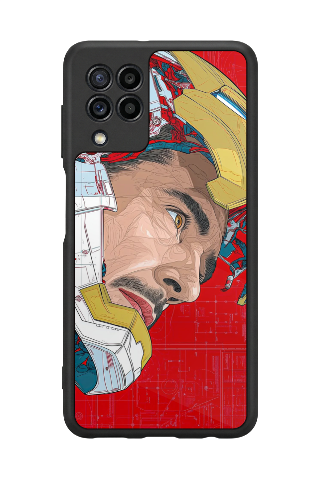 Samsung Galaxy M32 Uyumlu Iron Man ( Demir Adam ) Tasarımlı Glossy Premium Kılıf