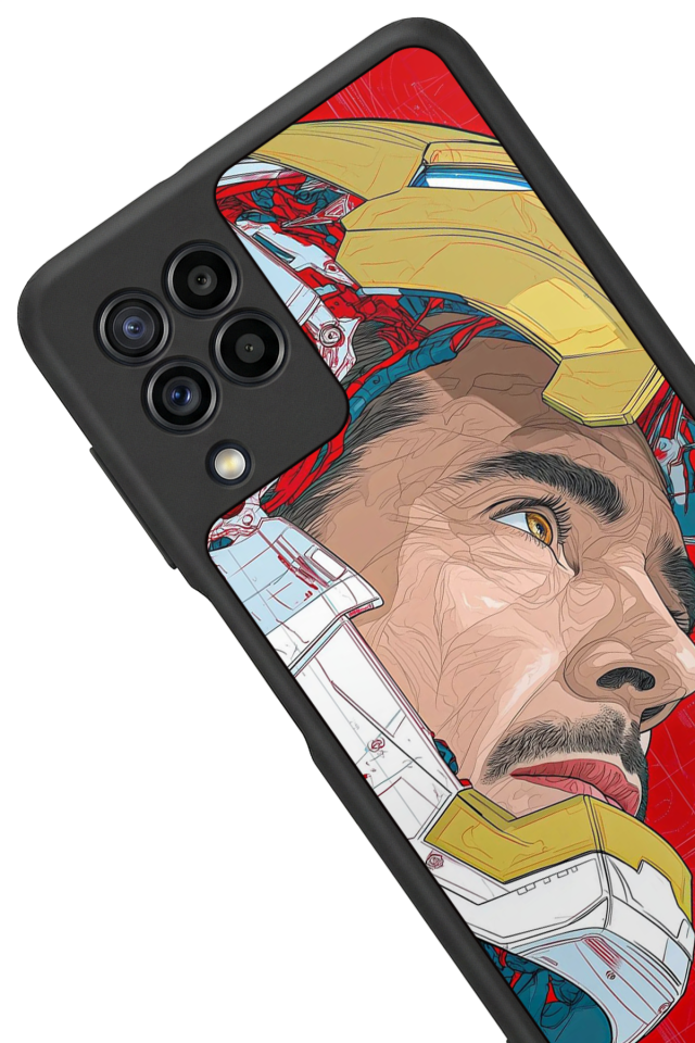 Samsung Galaxy M32 Uyumlu Iron Man ( Demir Adam ) Tasarımlı Glossy Premium Kılıf