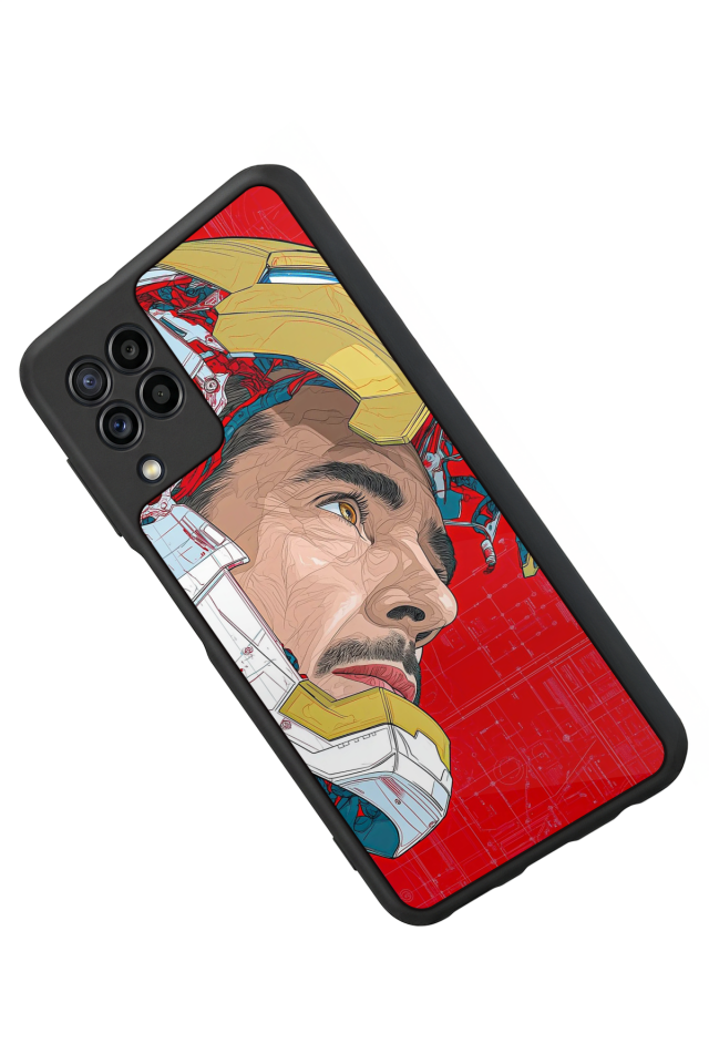 Samsung Galaxy M32 Uyumlu Iron Man ( Demir Adam ) Tasarımlı Glossy Premium Kılıf