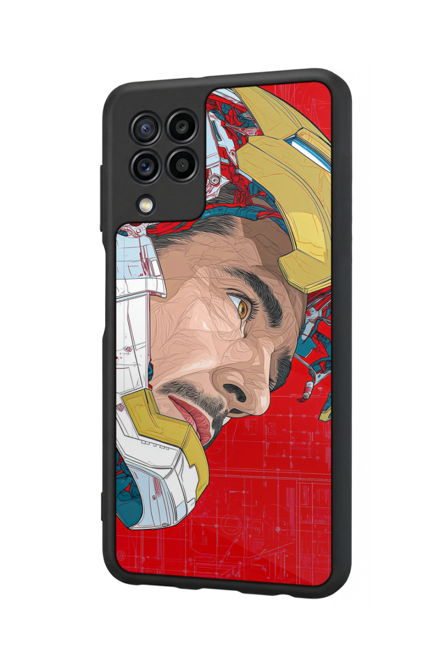 Samsung Galaxy M32 Uyumlu Iron Man ( Demir Adam ) Tasarımlı Glossy Premium Kılıf