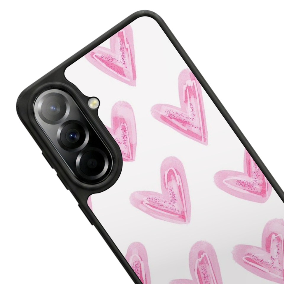 Samsung Galaxy A57 Uyumlu Kalp Love Tasarımlı Glossy Premium Kılıf