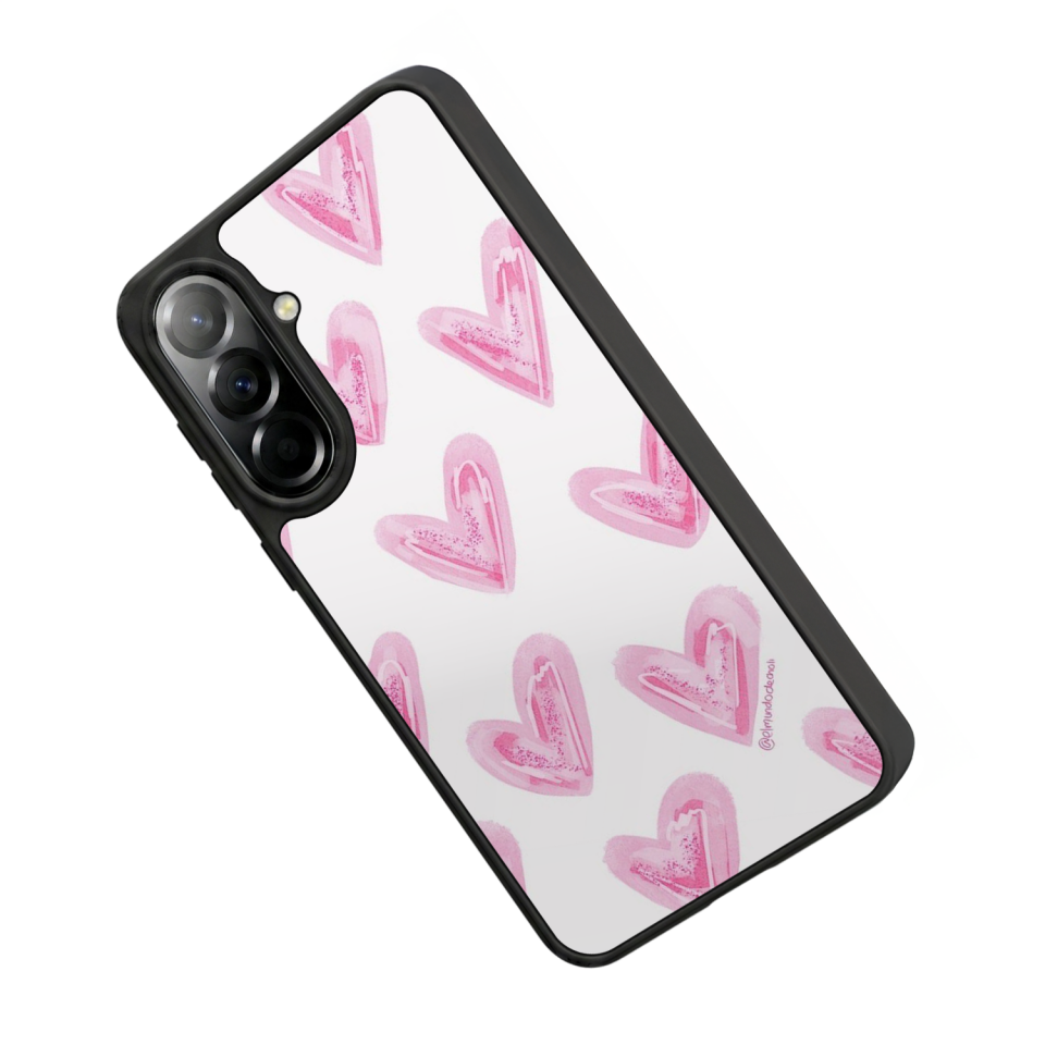 Samsung Galaxy A57 Uyumlu Kalp Love Tasarımlı Glossy Premium Kılıf