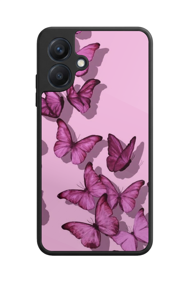 Samsung Galaxy A07 Uyumlu Kelebek Tasarımlı Glossy Premium Kılıf