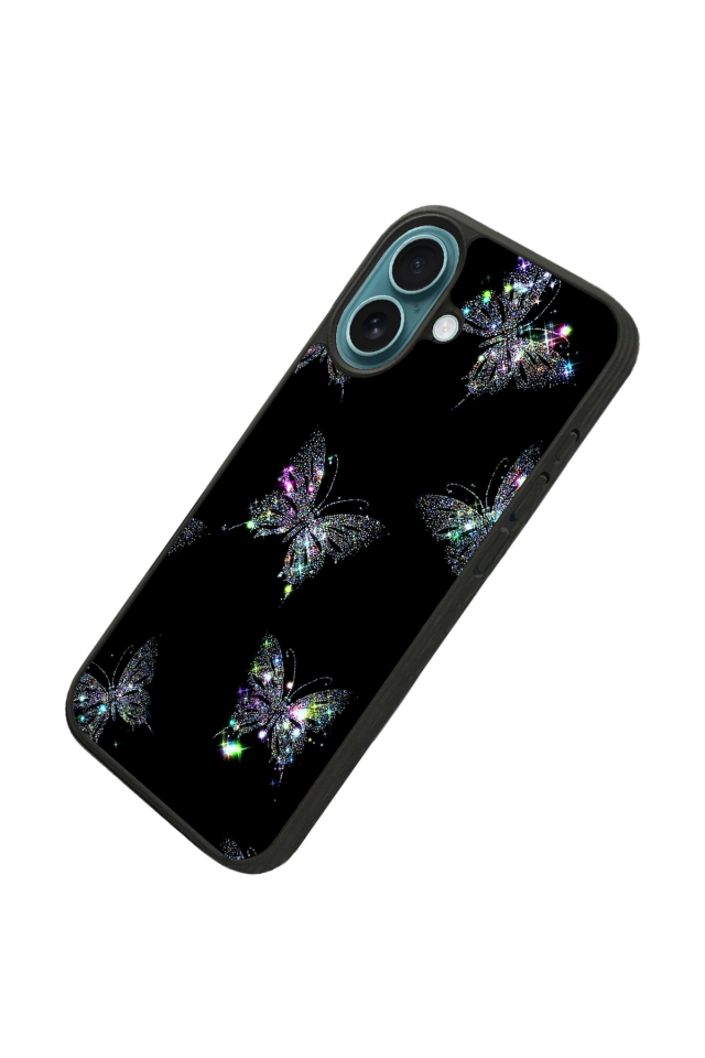 iPhone 16 Uyumlu Kelebek Tasarımlı Glossy Premium Kılıf