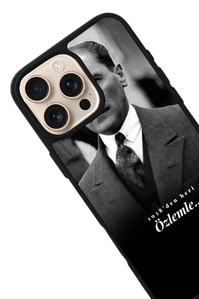 iPhone 16 Pro Uyumlu Mustafa Kemal Ataturk Tasarımlı Glossy Premium Kılıf