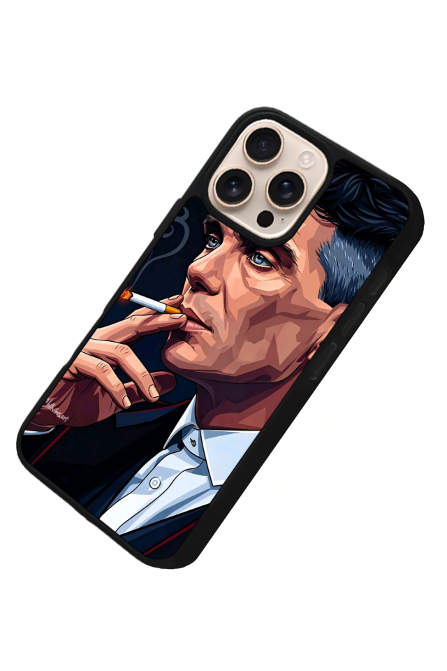 iPhone 15 Pro Max Uyumlu Peaky Blinders Tasarımlı Glossy Premium Kılıf
