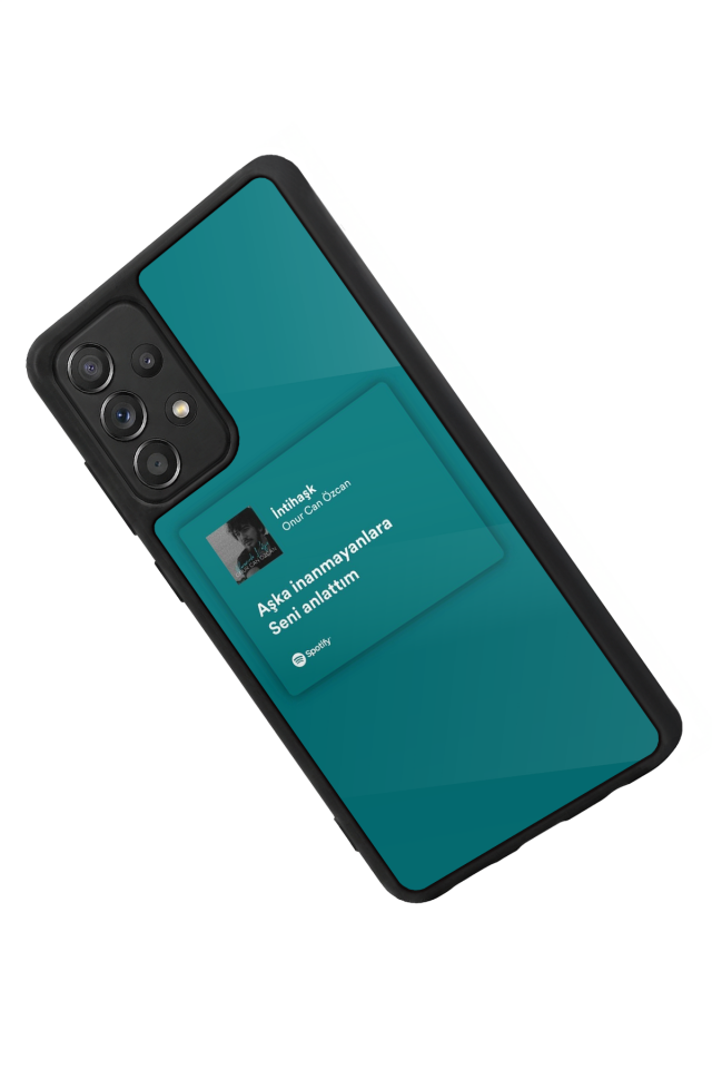 Samsung Galaxy A72 Uyumlu Sarki Sozleri Tasarımlı Glossy Premium Kılıf
